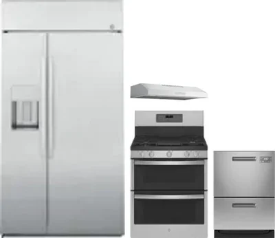 4 Piece Package Includes Refrigerator, Range, Hood And Dishwasher